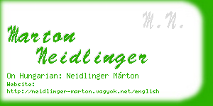 marton neidlinger business card